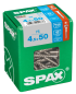 Preview: SPAX Edelstahlschraube, 4,5 x 50 mm, 75 Stück, Teilgewinde, Senkkopf, T-STAR plus T20, 4CUT, Edelstahl rostfrei A2, 4197000450507